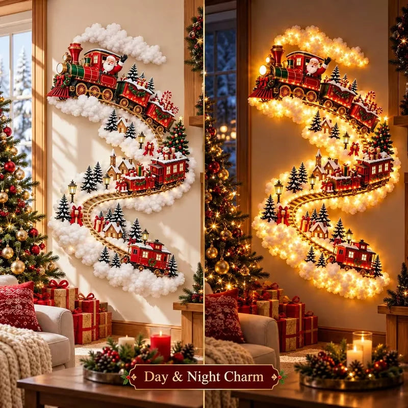 Christmas Magic Trail Wall Light – 3D LED Holiday Scene