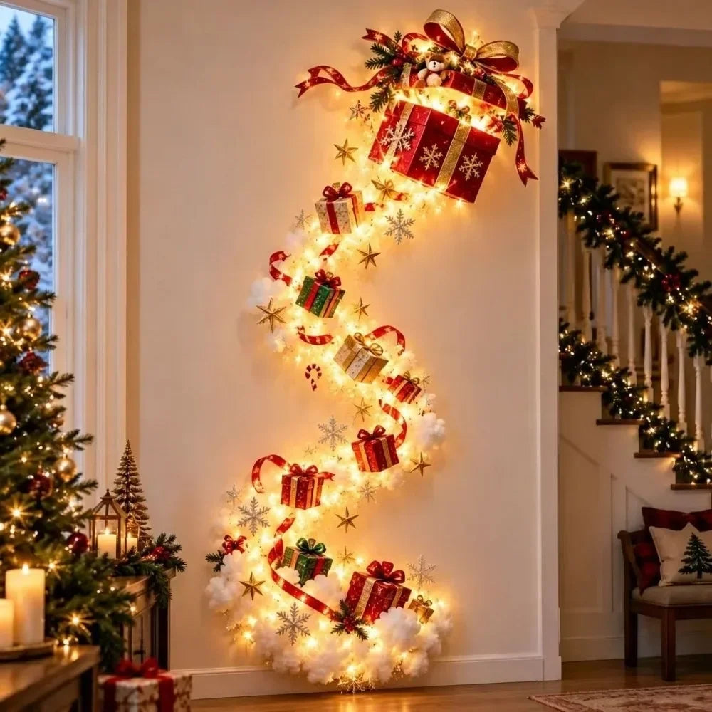 Christmas Magic Trail Wall Light – 3D LED Holiday Scene