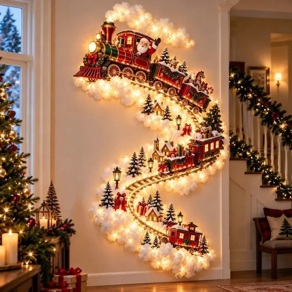 Christmas Magic Trail Wall Light – 3D LED Holiday Scene