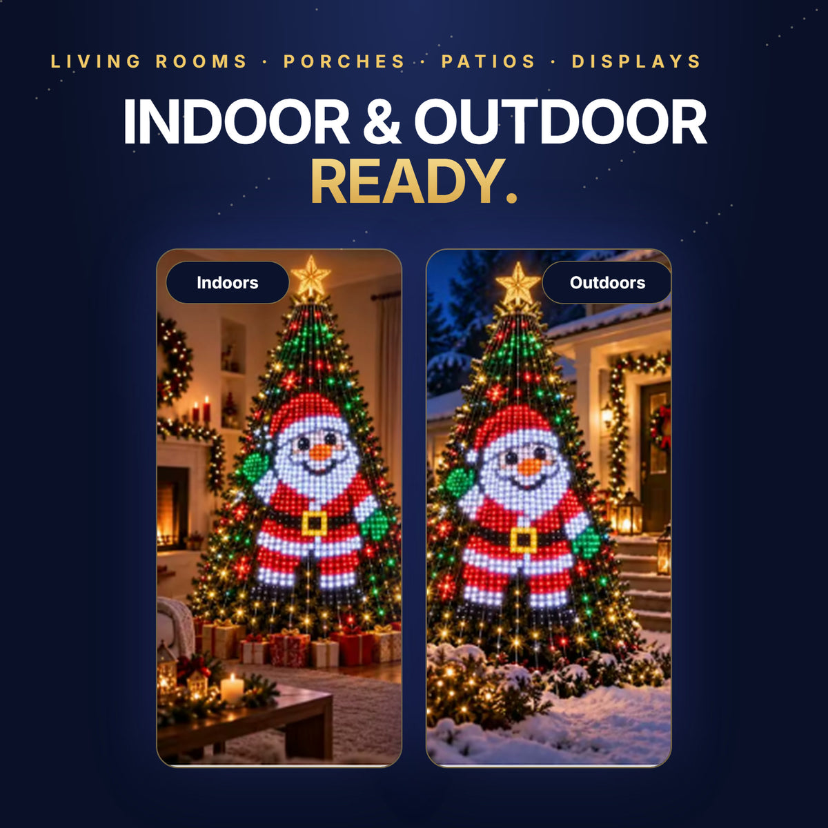Indoor and outdoor ready Smart LED tree lights