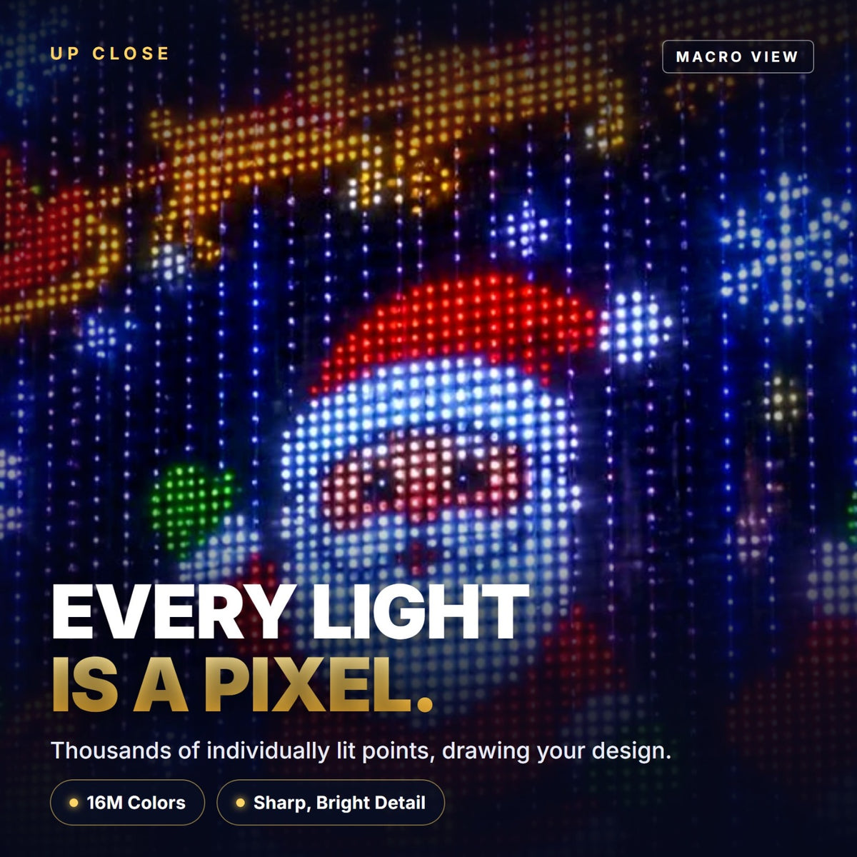 Close-up: every light is a pixel